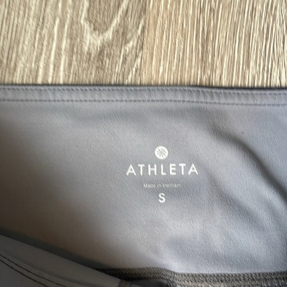 Athleta Chaturanga Workout Leggings Grey Splatter Dip Dye Size small Athletic - Picture 2 of 7